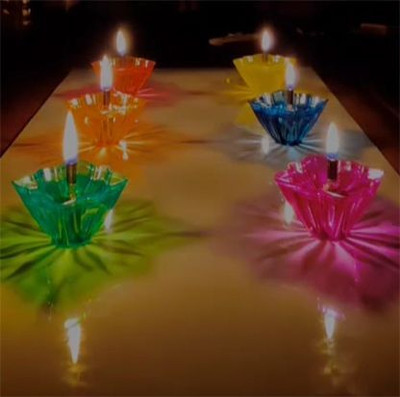 The Vanira Nest LED Diya Artificial Diya Home Decoration Birthday Anniversary Festival Candle(Multicolor, Pack of 12)