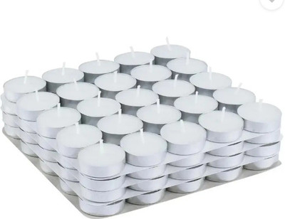 CHIKLIT ENTERPRISE TEALIGHT PACK OF 50 Candle(Grey, Pack of 50)