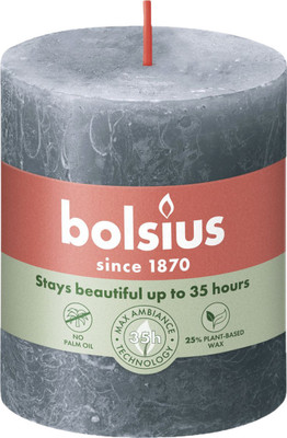Bolsius Pillar candle 80/68 RUSTIC Candle(Blue, Pack of 1)