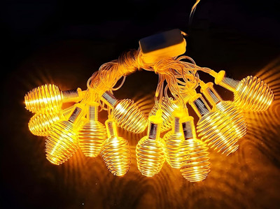 Divyalok 14 Spring LED Fairy Wire String Flameless Light,4 Mtr for Diwali Home Decoration Candle(Gold, Pack of 1)