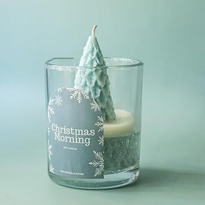 The Umbrella Store Christmas Morning Scented Candle, Christmas Morning Candle(Blue, Pack of 1)