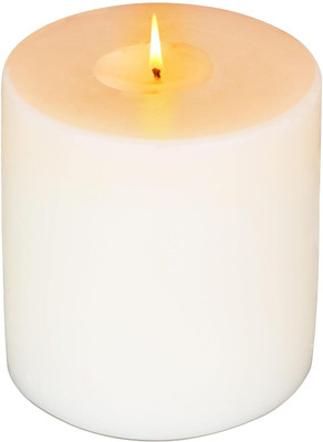 Pure Source India Scented Relaxing 3X3 Inch Pillar Candle(White, Pack of 1)