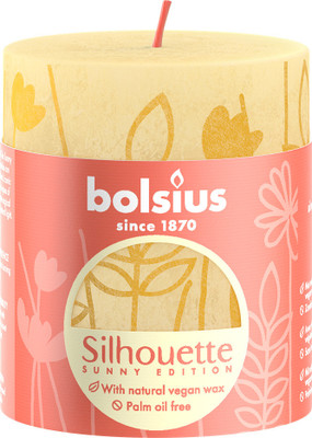 Bolsius Pillar c. 80/68 Rust BYW+PRT Candle(Yellow, Pack of 1)