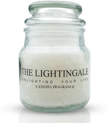 THE LIGHTINGALE Jar Vanessa Pack of 1 Candle(Silver, Pack of 1)