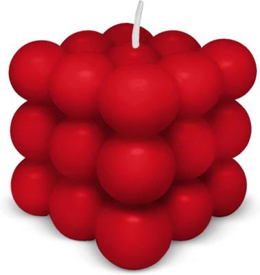 Trishakti Red big bubble candle with rose fragrance Candle(Red, Pack of 2)