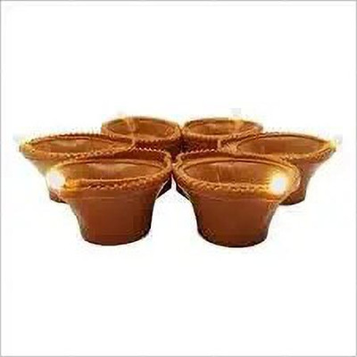 pleasing forest Led Water Sensor Diyas with Water Sensing | Led Candles Candle(Brown, Pack of 6)