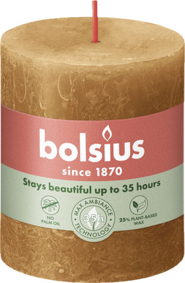 Bolsius Pillar candle 80/68 RUSTIC Candle(Brown, Pack of 1)