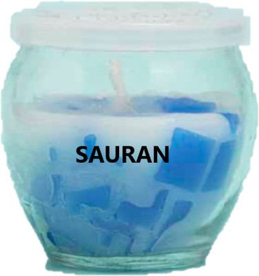 Sauran Perfumed Chunks Candle(Blue, Pack of 1)