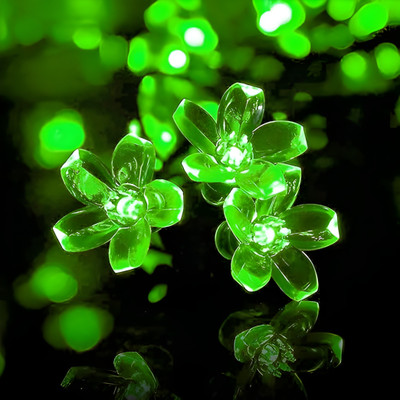 TECHGEAR 16 LEDs 3 m Green Flickering Flower Rice Lights(Pack of 1)