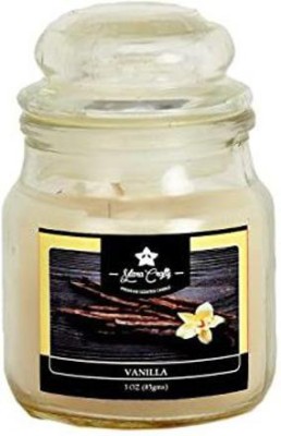 Sitara Crafts Small Jar Candle 100g Fragrance Premium Wax Candle(White, Pack of 1)