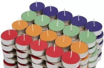 Advik Tea Light Candle in Multicolour with wicks and Pack of 100 Candle(Multicolor, Pack of 100)
