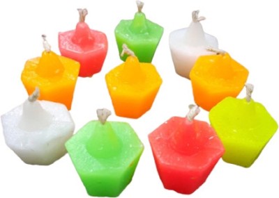 Saji Dhaji Tealight Candles for Hone Decoration Candle(Multicolor, Pack of 50)