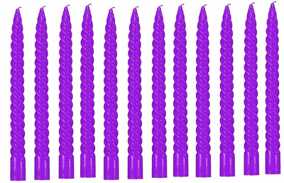 Be Calm Smokeless & Dripless Scented Spiral Stick Candle(Purple, Pack of 12)