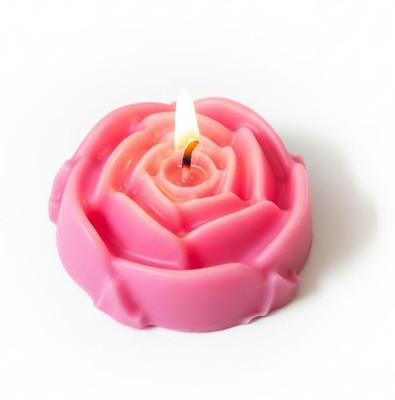 SMCANDLES ROSE CANDLE Candle(Pink, Pack of 1)