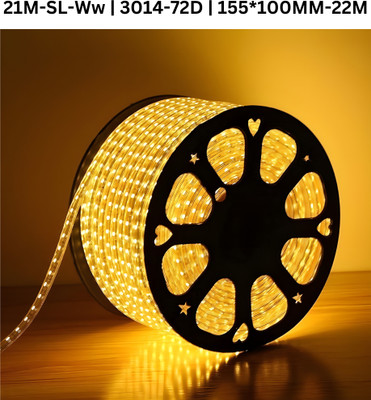 TECHGEAR 1680 LEDs 21 m White, Yellow Steady Bulb Rice Lights(Pack of 1)