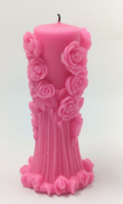 SCENTIV Piller Candle(Pink, Pack of 1)