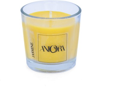 Aniora JASMINE Fragrance Shot Glass Candle for Home and Decor (10 hour) Candle(Yellow, Pack of 1)