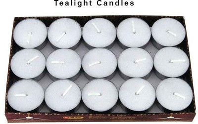 Anuakho Tealight Candles Pack of 100 White Candles wax Home, Festival Candles Candle(Multicolor, Pack of 100)