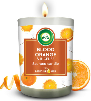 Airwick Blood Orange & Incense Premium Scented Jar Candle (40 Hours) Candle(Orange, Pack of 1)