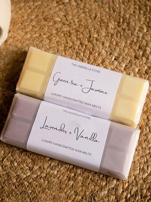 The Umbrella Store Soy Wax Melts- SNAP BAR Burn time of More Than 15 Hours, Pack of 2 Candle(Pink, Yellow, Pack of 1)