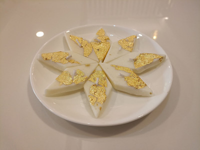 Aman 10pcs KAJU KATLI Scented Soy Wax Candle Candle(White, Pack of 10)