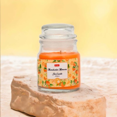 @Home by nilkamal Mandarin Mimosa Scented Candle(Orange, Pack of 1)