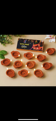 Snuggle Boxes Water Sensor Eco-Friendly Led Diyas Candle E-Diya, Warm Lights(Pack of 12) Candle(Yellow, Pack of 2)