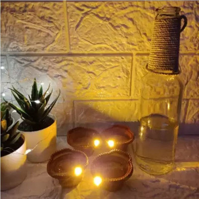 Rosevestla Water Sensor Led Candle(Yellow, Pack of 12)