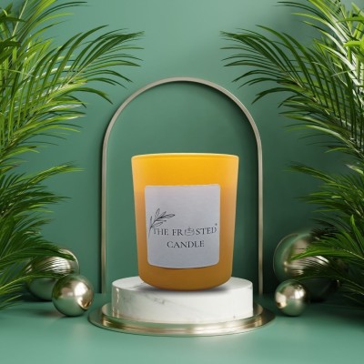 The Frosted Candle Premium Scented Candle [Tropical Fusion] [Soy Wax] | 150 g | 30+ hours Candle(White, Pack of 1)