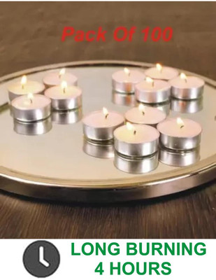 AFAST Unscented Tea light Candles Candle(White, Pack of 100)