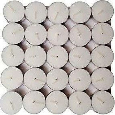 LUXORIO Unscented Tea light candles (Yellow, Pack of 50) Candle(White, Pack of 50)