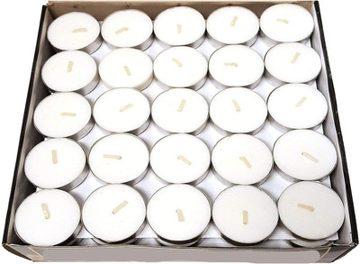 Casahug Burning Unscented Tealight Candles/Diwali Candle/Mini Candle/White Candle Candle(Multicolor, Pack of 50)