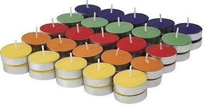 EcoG Tea Light Candles-Multicolor Candle(Multicolor, Pack of 50)
