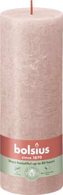 Bolsius Pillar candle 190/68 RUSTIC Candle(Pink, Pack of 1)