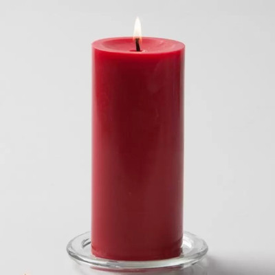 SAPI'S Rose Scented Pillar Candles Candle(Red, Pack of 1)