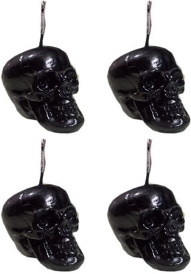 CD Craft Skull Candles - Spell, Wicca & Healing (2 Inch) Candle(Black, Pack of 4)