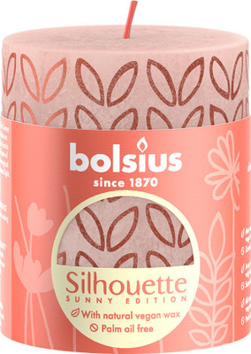Bolsius Pillar c. 80/68 Rust MPK+PRT Candle(Pink, Pack of 1)