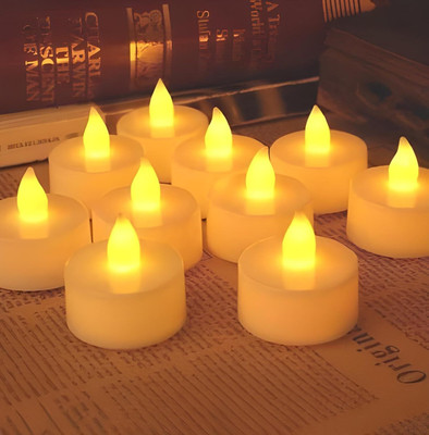 PRONLINE PR Online 06 Pcs Plastic LED Tea Light Candle(Yellow, Pack of 6)