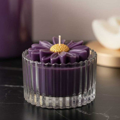 FRENDORA Desy Jar Scented Candle – Perfect for Romantic Evenings & Relaxation Candle(Multicolor, Pack of 1)