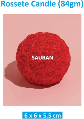 Sauran Rossete Candle 84gm Candle(Red, Pack of 1)