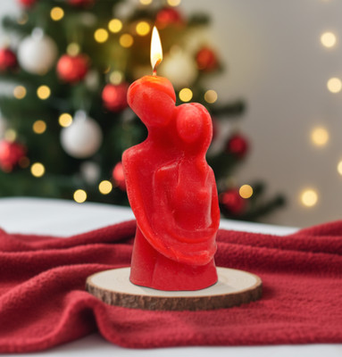Smart Garden Red Couple Scented Candle – Romantic Aromatherapy Wax Candle for Gifting Candle(Red, Pack of 1)