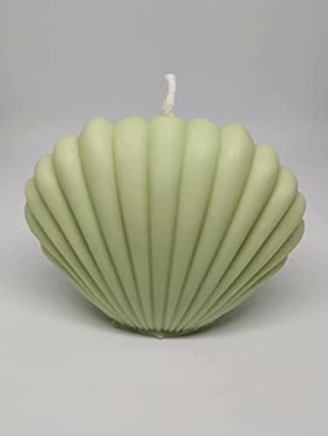 AestheticsDelight Scented Soy Wax Sea Shell Candle | Green - Green Apple (Pack of 2) Candle(Green, Pack of 2)