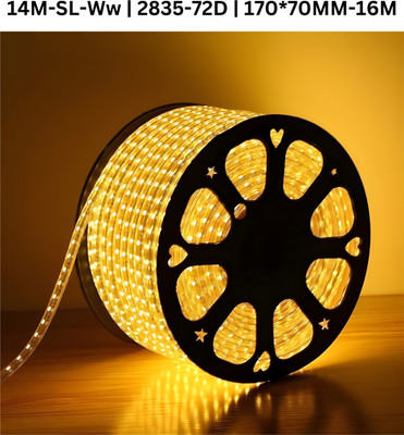 TECHGEAR 1120 LEDs 14 m White, Yellow Steady Bulb Rice Lights(Pack of 1)
