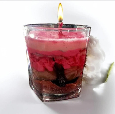 Candlejar Candle Jar Candle(Pink, Pack of 1)