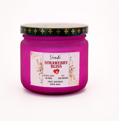 Vaaridhi STRAWBERRY BLISS Candle(Pink, Pack of 1)