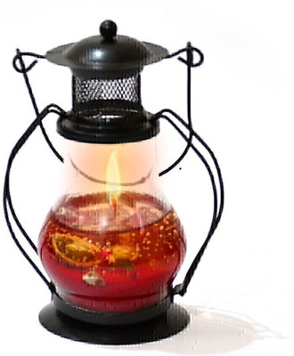 Glowsh Lantern Gel Candle Candle(Red, Pack of 1)