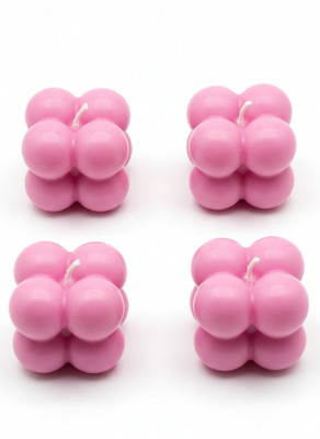 Kanhacandle Na Candle(Pink, Pack of 4)