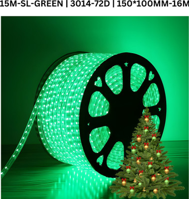 TECHGEAR 1200 LEDs 15 m Green Steady Bulb Rice Lights(Pack of 1)