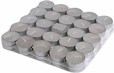 Verasis 50 Unscented Tealight Candles, Daily Use, Smokeless MultiPurpose, Birthday, Fest Candle(Multicolor, Pack of 50)