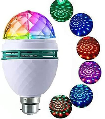 FITUP ™ Auto Rotating Color Changing Lamp Light Magic Ball Disco Dance Bar,Club,Party Candle(White, Pack of 1)